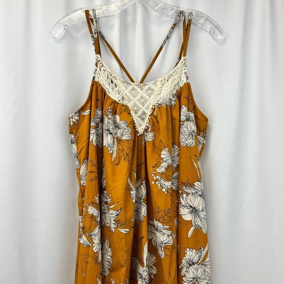 Doe & Rae Womens Multicolor Floral Sleeveless Scoop Neck Maxi Dress Size M - Picture 3 of 10